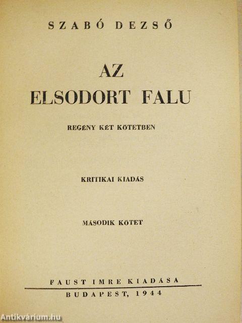Az elsodort falu I-II.
