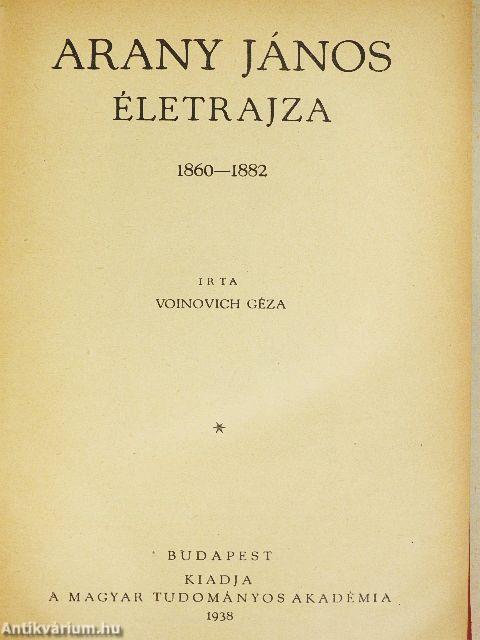 Arany János életrajza III.
