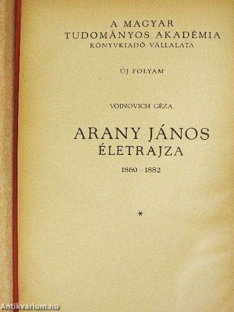 Arany János életrajza III.