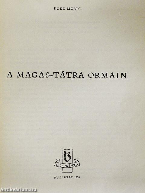 A Magas-Tátra ormain