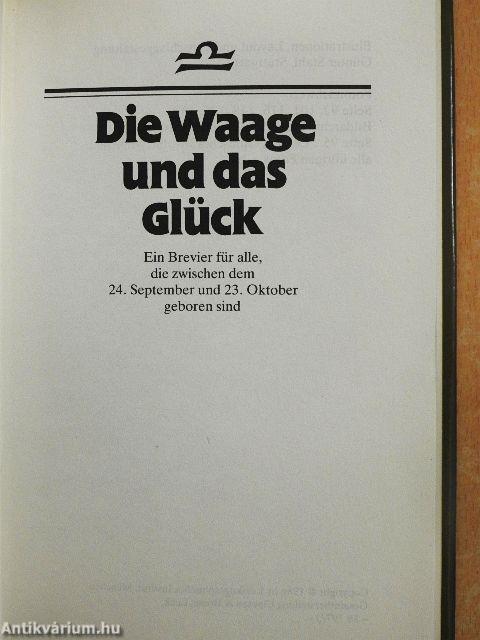 Die Waage und das Glück