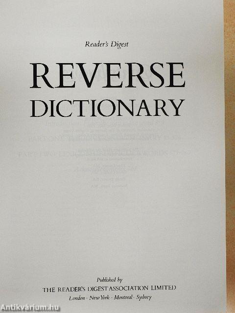 Reverse Dictionary