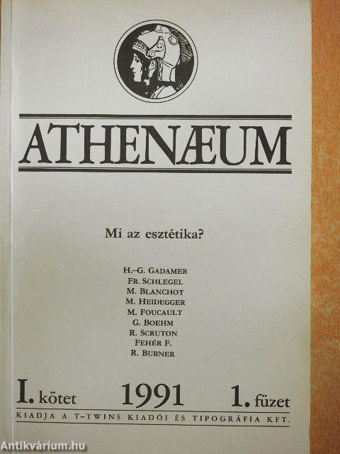 Athenaeum 1991. I. kötet 1. füzet