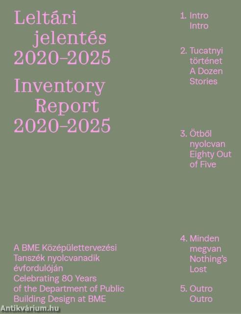 Leltári jelentés 2020-2025 - Inventory Report 2020-2025