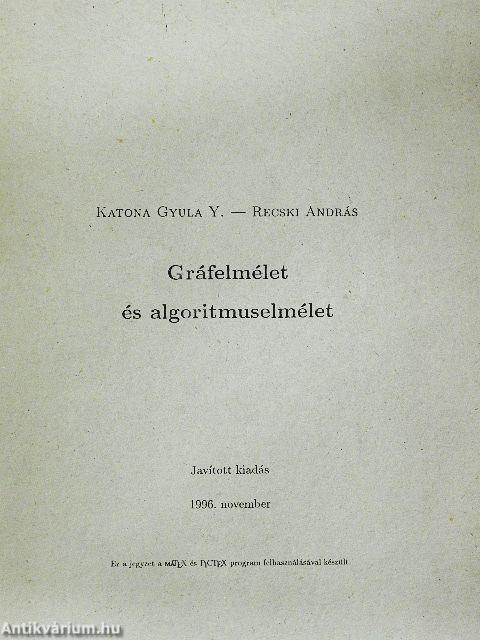 Gráfelmélet és algoritmuselmélet