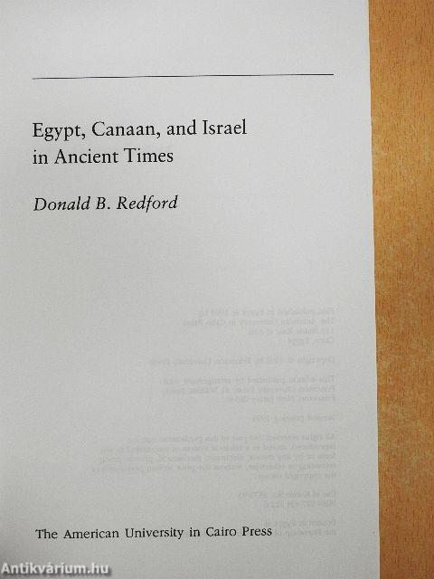 Egypt, Canaan, and Israel in Ancient Times