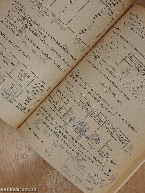 Iparstatisztikai példatár és feladatgyűjtemény IV.