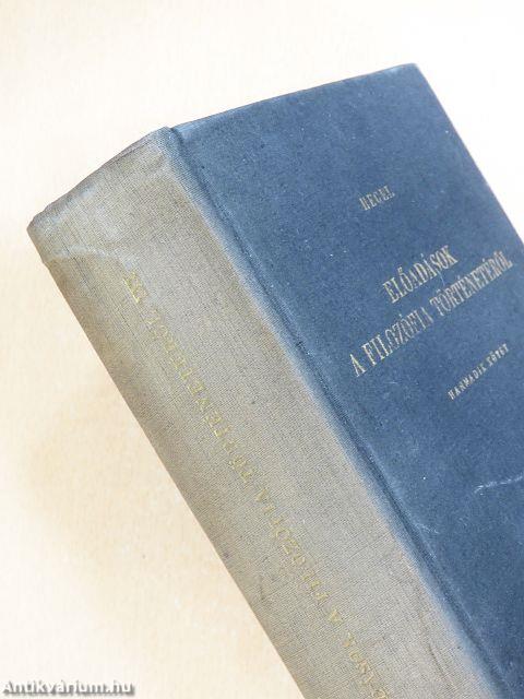 Előadások a filozófia történetéről III.