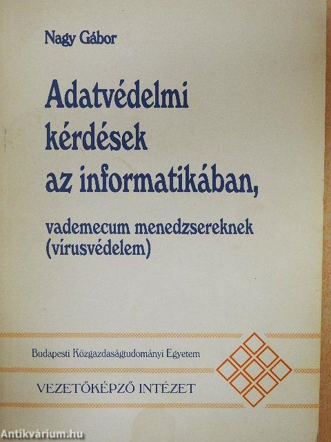 Adatvédelmi kérdések az informatikában