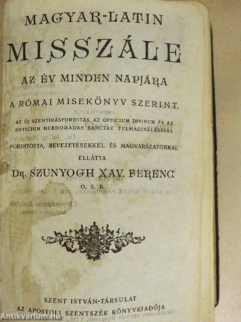 Magyar-Latin misszále