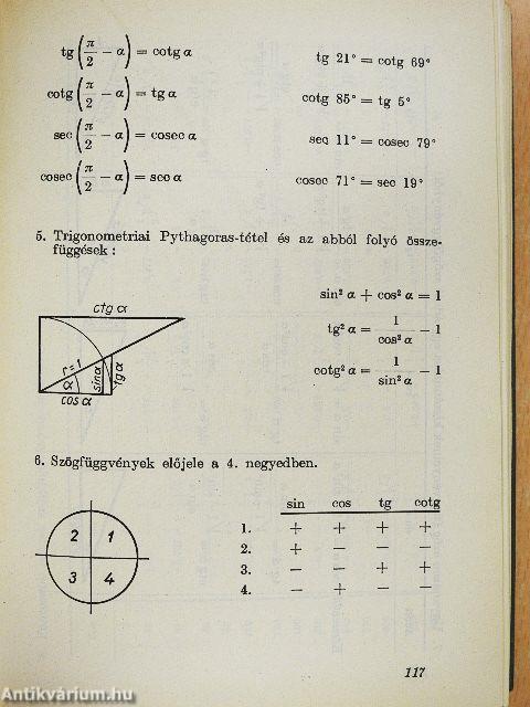 Műszaki táblázatok