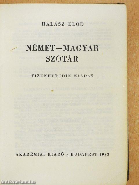 Német-magyar szótár