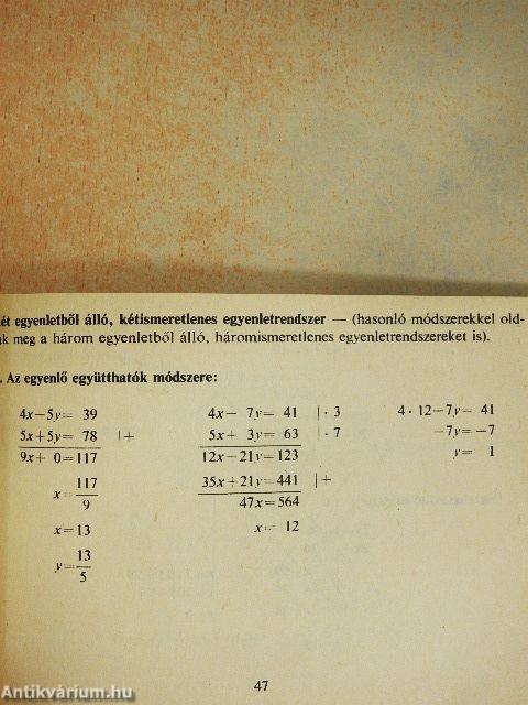 Matematikai képletgyűjtemény