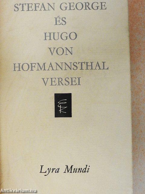 Stefan George és Hugo von Hofmannsthal versei