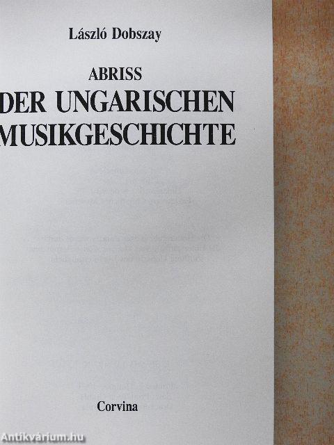 Abriss der ungarischen Musikgeschichte