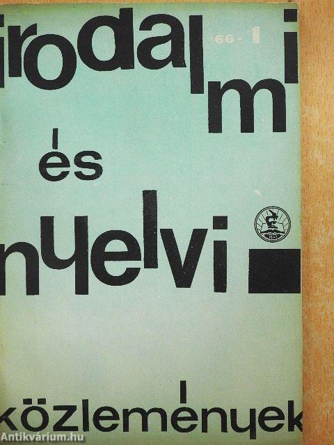Irodalmi és nyelvi közlemények 1966/1.