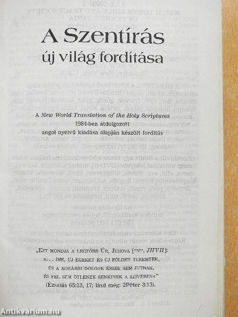 A Szentírás új világ fordítása