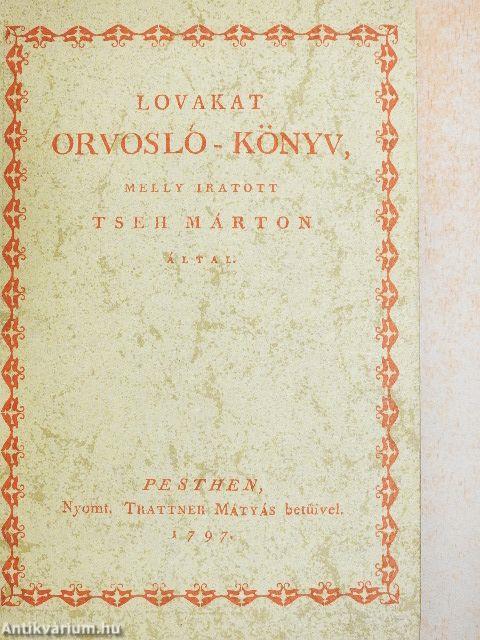 Lovakat orvosló-könyv