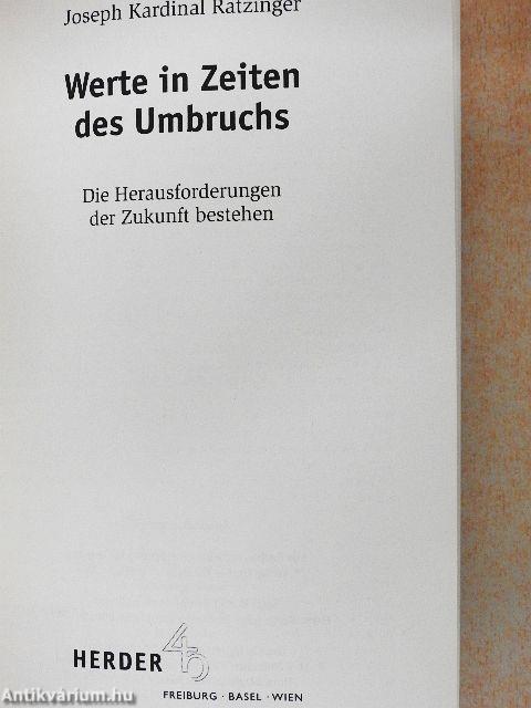 Werte in Zeiten des Umbruchs