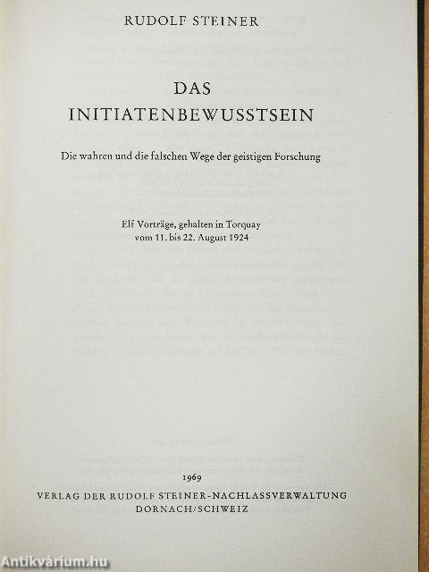 Das Initiatenbewusstsein