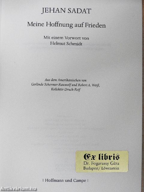 Meine Hoffnung auf Frieden