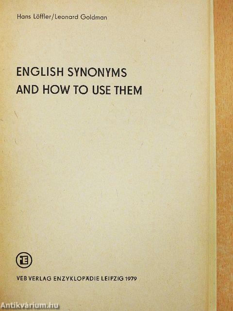 English Synonyms and How to Use Them