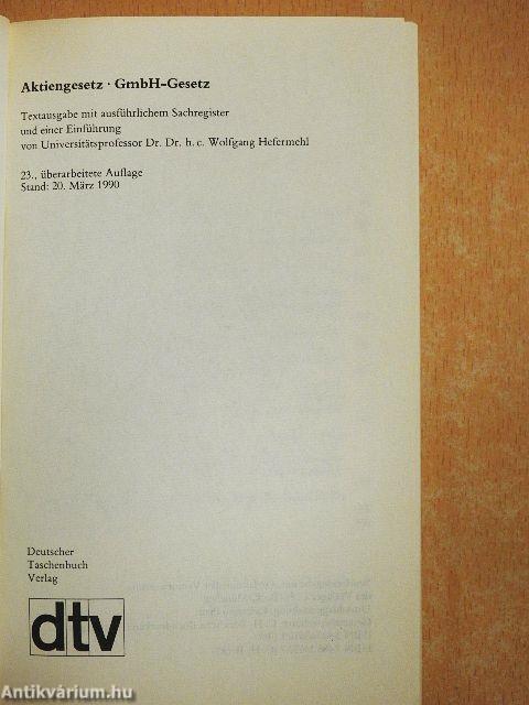 Aktiengesetz - GmbH-Gesetz