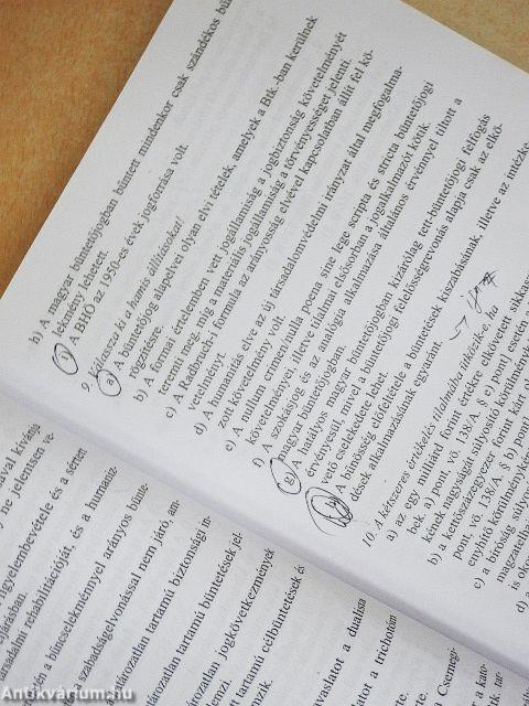 Feladatok és jogesetek a magyar büntetőjog általános részéhez