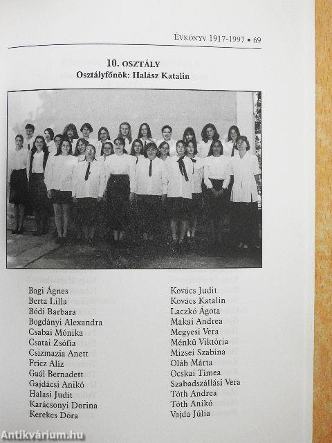 Az Angolkisasszonyok iskoláinak jubileumi évkönyve 1917-1997