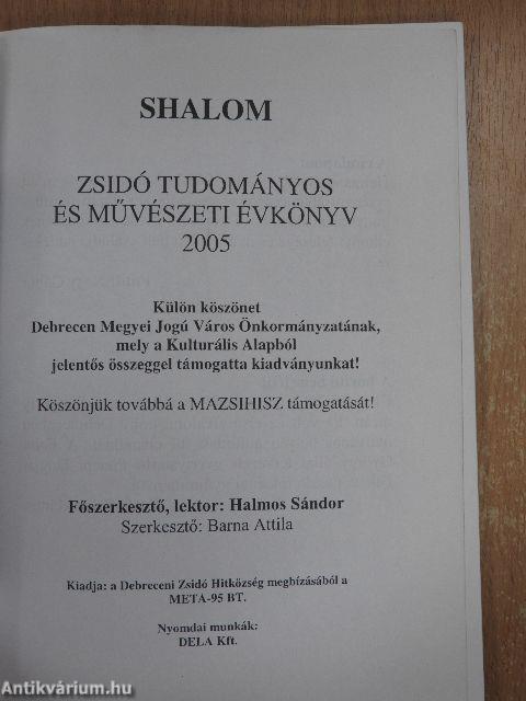 Shalom - Zsidó Tudományos és Művészeti Évkönyv 2005