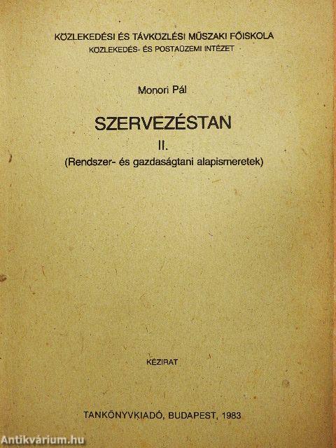 Szervezéstan II.