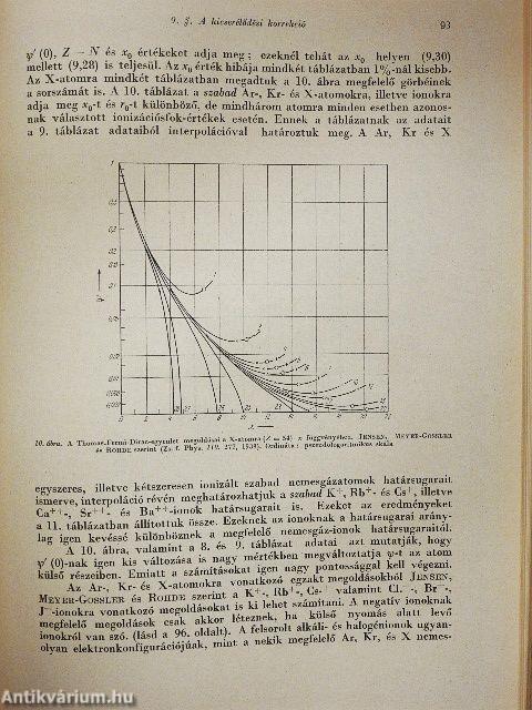 Az atom statisztikus elmélete és alkalmazásai