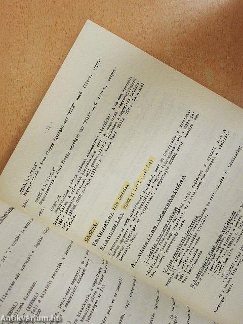 Commodore 64 file-kezelés és input-output