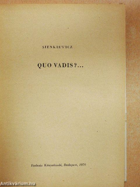 Quo vadis?