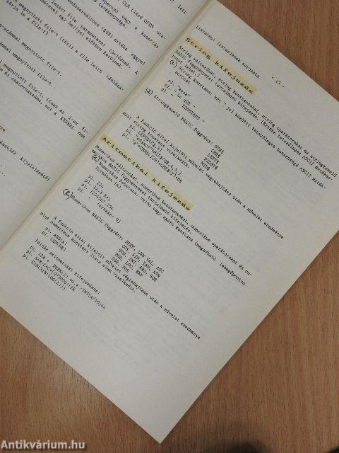 Commodore 64 file-kezelés és input-output