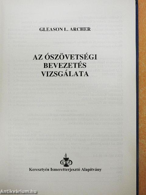 Az Ószövetségi bevezetés vizsgálata