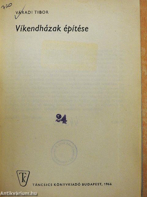 Víkendházak építése