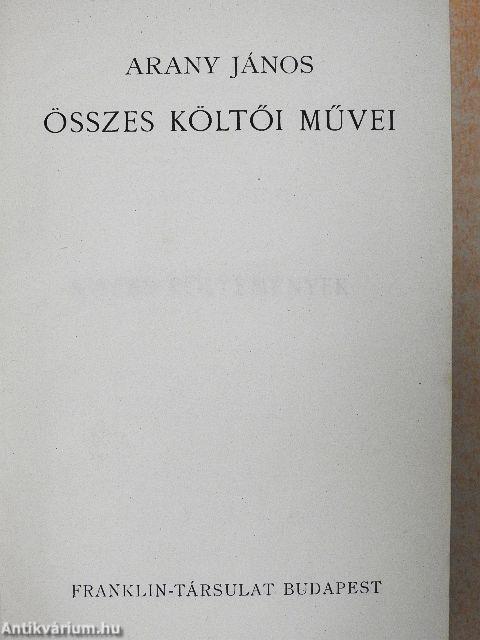 Arany János összes költői művei