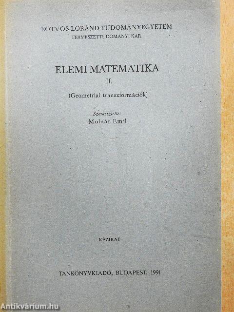 Elemi matematika II.