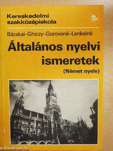 Általános nyelvi ismeretek (Német nyelv)