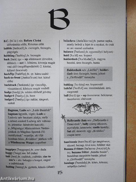 Angol-magyar varázsszótár