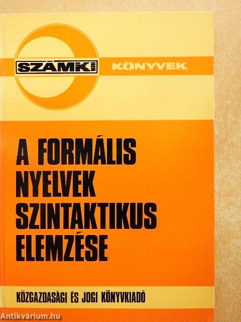 A formális nyelvek szintaktikus elemzése
