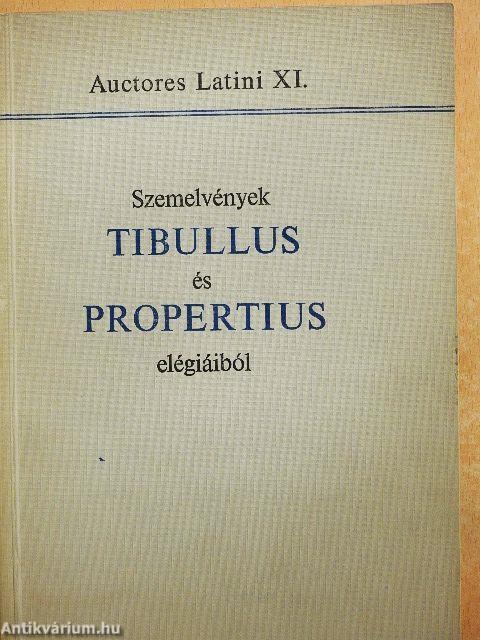 Szemelvények Tibullus és Propertius elégiáiból
