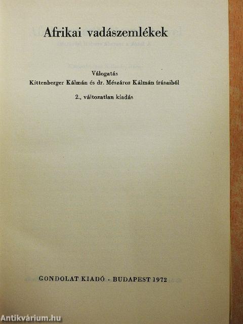 Afrikai vadászemlékek