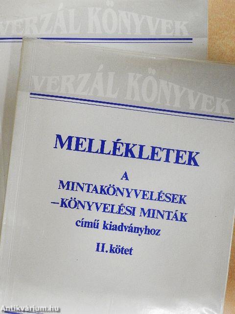 Mintakönyvelések - könyvelési minták I./Mellékletek a Mintakönyvelések - könyvelési minták című kiadványhoz II.