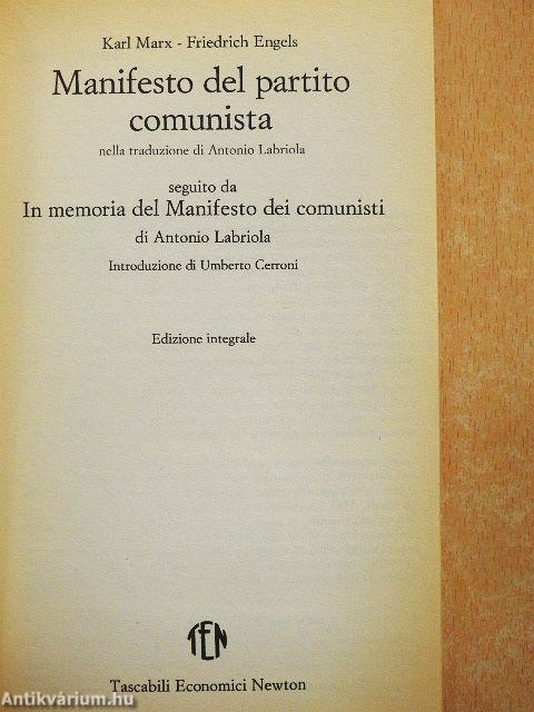 Manifesto del partito comunista/In memoria del Manifesto dei comunisti