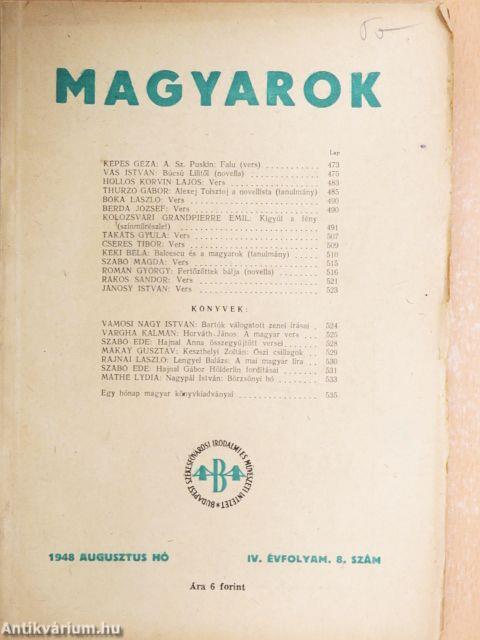 Magyarok 1948. augusztus