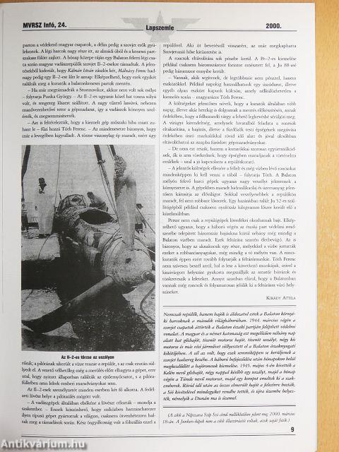 A Magyar Veterán Repülők Szövetségének 24. számú infója