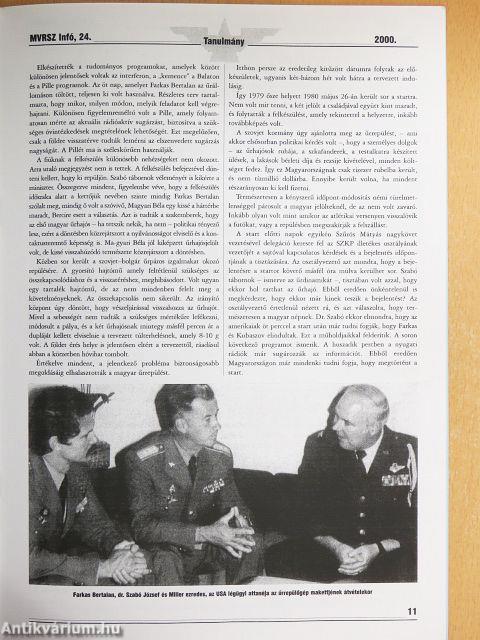 A Magyar Veterán Repülők Szövetségének 24. számú infója