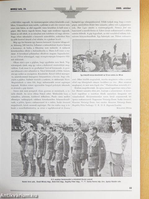 A Magyar Veterán Repülők Szövetségének 25. számú infója